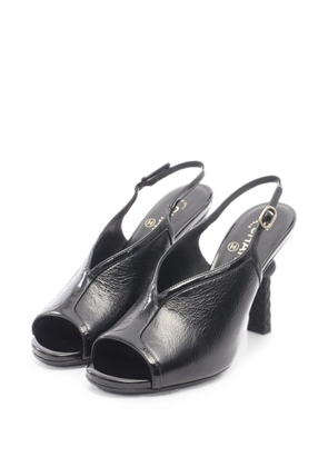 CHANEL Pre-Owned 1986-1988 CC Coco Mark sandals - Black