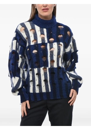 Off-White Shibori distressed sweater - Blue