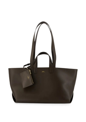 A.P.C. Le Drummer leather shoulder bag - Brown