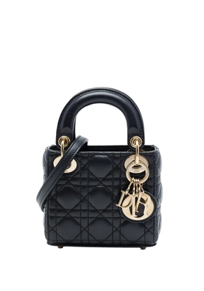 Christian Dior Pre-Owned 2020 Micro Lambskin Cannage Lady Dior satchel - Black