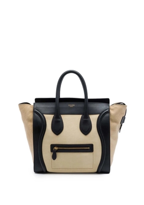 Celine Pre-Owned 2010 Mini Bicolor Leather Luggage tote bag - Black