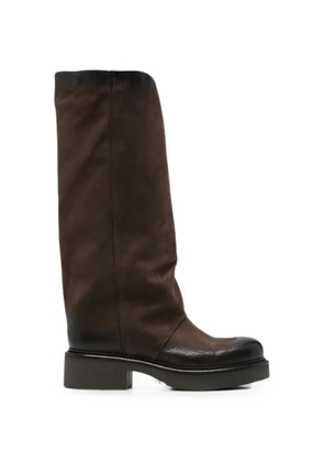 Metisse leather pull-on boots - Brown