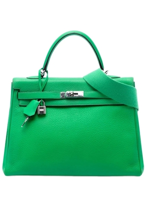 Hermès Pre-Owned 2023 Clemence Kelly II Retourne 35 satchel - Green