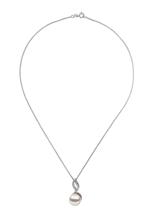 Yoko London 18kt white gold Classic South Sea pearl and diamond pendant necklace - Silver