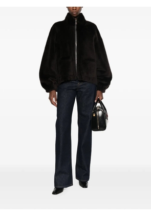 Simonetta Ravizza zip-up reversible jacket - Brown
