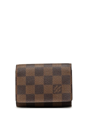 Louis Vuitton Pre-Owned 2006 Damier Ebene Enveloppe Carte de Visite card holder - Brown