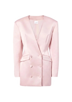 THE ANDAMANE Alexis double-breasted satin mini dress - Pink