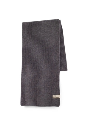 A.P.C. Sasha ribbed-knit scarf - Grey