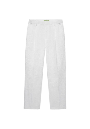 Shanghai Tang seersucker tailored trousers - White