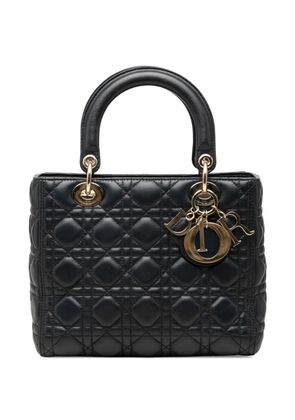 Christian Dior Pre-Owned 2017 Medium Lambskin Cannage Lady Dior satchel - Black