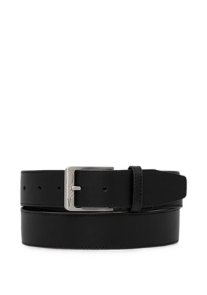 Trussardi engraved-logo buckle belt - Black
