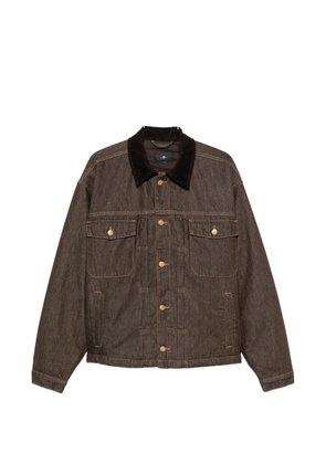 7 For All Mankind corduroy-collar denim jacket - Brown