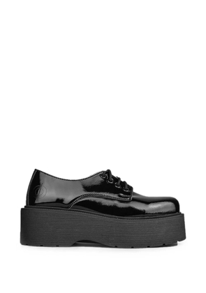 Altercore patent-finish platform shoes - Black