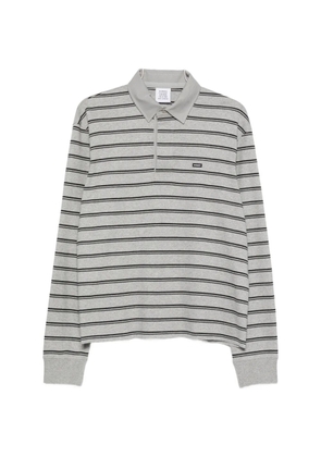 VETEMENTS striped long-sleeve polo shirt - Grey