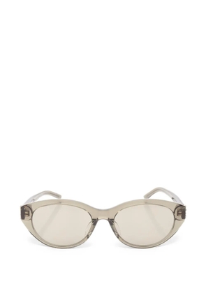 Saint Laurent Pre-Owned 2010s YSL monogram cat-eye sunglasses - Grey