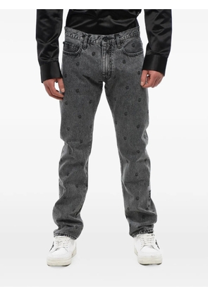 Off-White apple-pattern slim-fit jeans - Grey