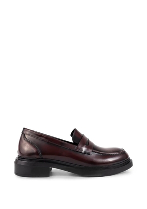 SERGIO MORETTI FIRENZE polished leather loafers - Brown