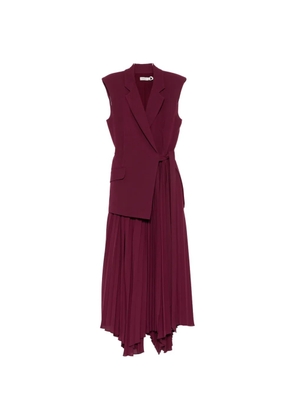 Simkhai pleated asymmetric-hem dress - Purple