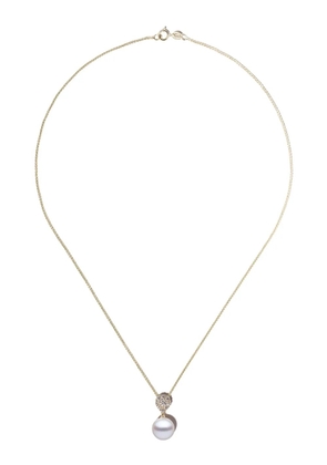 Yoko London 18kt yellow gold Classic freshwater pearl and diamond pendant necklace