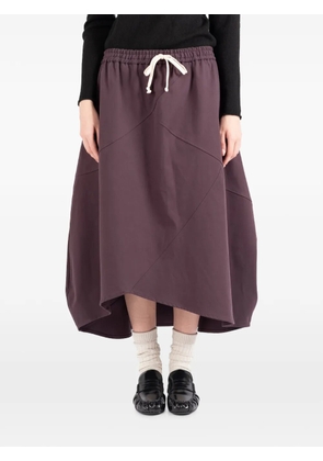 Société Anonyme Bunka panelled drawstring midi skirt - Purple