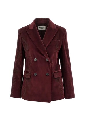 Weekend Max Mara cotton corduroy velvet blazer - bordeaux - Red