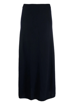 Lisa Yang ribbed-trim cashmere skirt - Blue