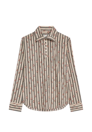DRIES VAN NOTEN cotton turtleneck shirt - Neutrals