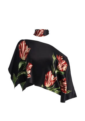 alice + olivia Rita one-shoulder blouse - Black
