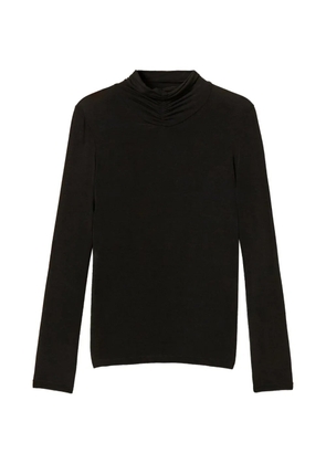 TWINSET turtleneck top with draping - Black