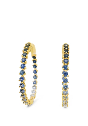 Lisa Nik blue sapphire hoop earrings - Gold