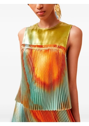 Ulla Johnson Andira pleated ombré-effect blouse - Orange