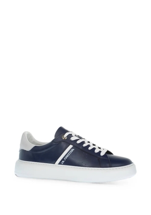 La Martina logo-print leather sneakers - Blue
