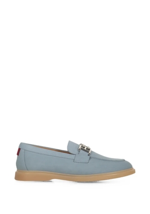 Bally logo-plaque leather loafers - Blue