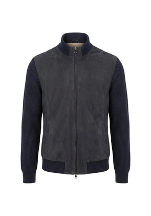 Arte Antwerp suede panelled jacket - Blue