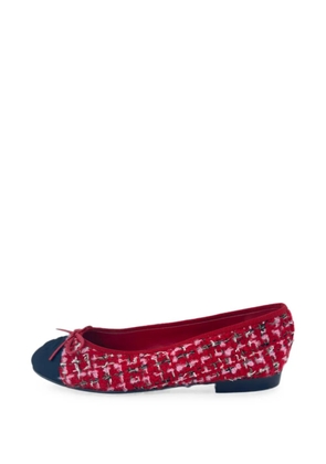 CHANEL Pre-Owned Interlocking CC logo ballet flats - Red