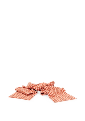 Drumohr Biscottino geometric-pattern scarf - Red