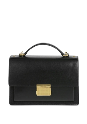 Golden Goose Venezia bag in black boarded leather with gold details