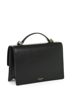 Golden Goose Venezia bag in black boarded leather with gold details
