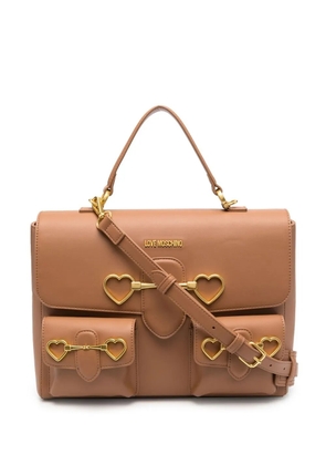 Love Moschino heart-motif tote bag - Brown