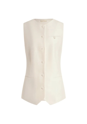 12 STOREEZ Rotunda button-up vest - White