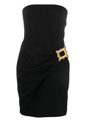 Moschino buckle-detail strapless dress - Black