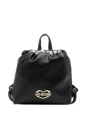 Love Moschino logo-print heart-motif tote bag - Black