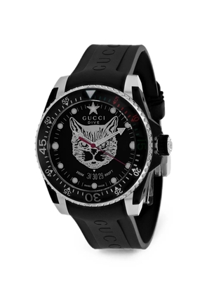 Gucci 38mm feline-motif watch - Black