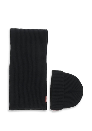 DSQUARED2 wool scarf and beanie set - Black