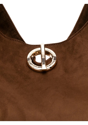 LIU JO logo-plaque studded tote bag - Brown