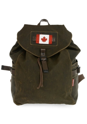 DSQUARED2 Flag-patch side-pocket backpack - Brown