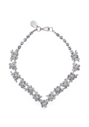 Simone Rocha V-line floral necklace - Silver