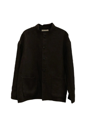 Aviva Jifei Xue Argyle jacquard-weave single breasted coat - Brown