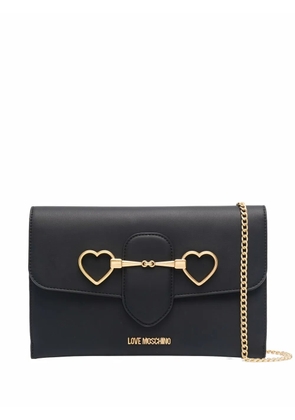 Love Moschino heart-motif chain-strap shoulder bag - Black