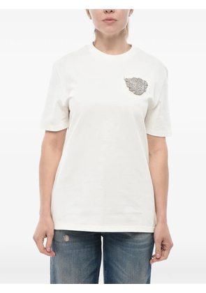 Jil Sander jewel-pin cotton T-shirt - Neutrals